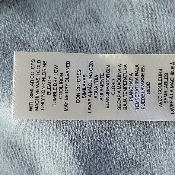 Chico's Blue Leopard Print Cinch Waist Button Down Tunic Size Large - Picture 9 of 9